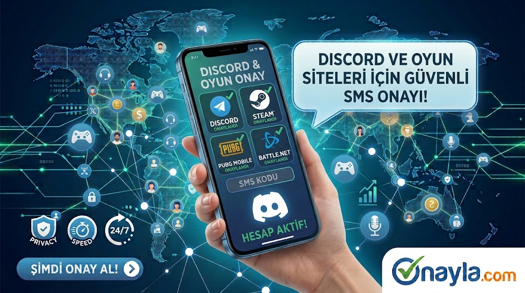 Discord ve Oyun Siteleri İçin SMS Onay Alma: Güvenli Oyuncu Hesabı Açma