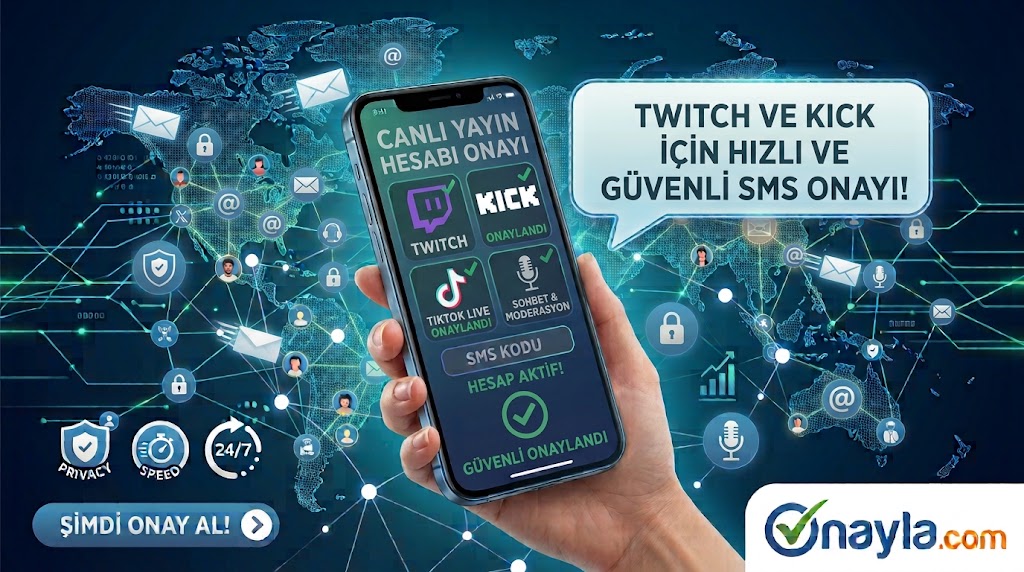 Twitch & Kick SMS Onay | Sanal Numara Al - Onayla.com