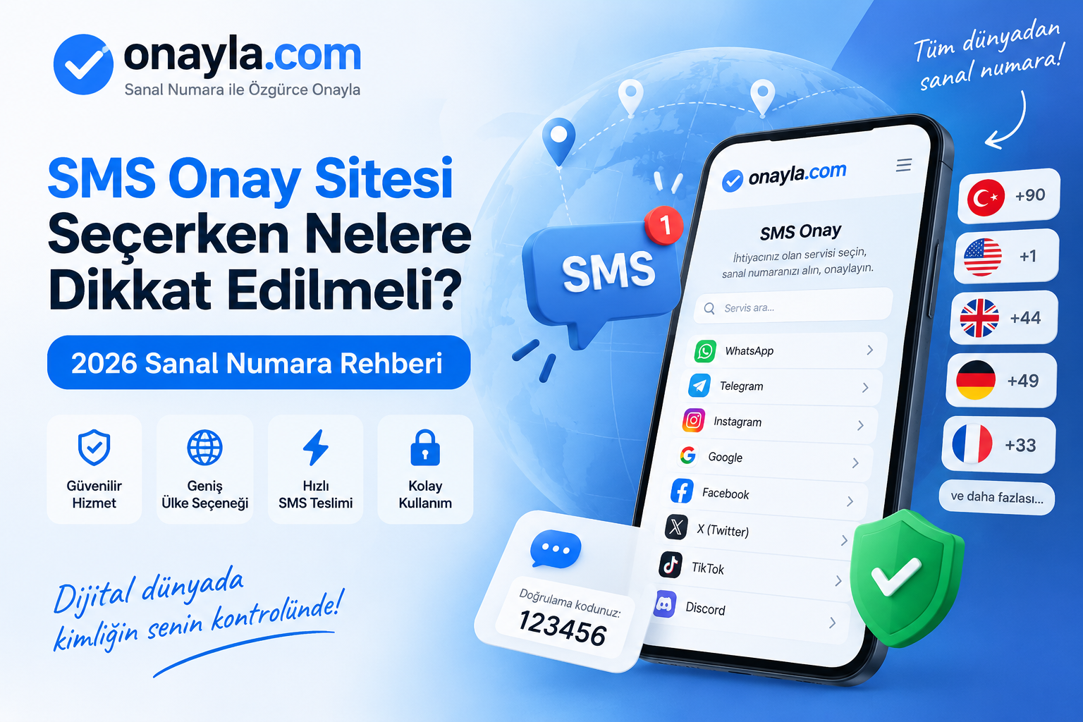 SMS Onay Sitesi ve Sanal Numara Rehberi 2026 | Onayla.com