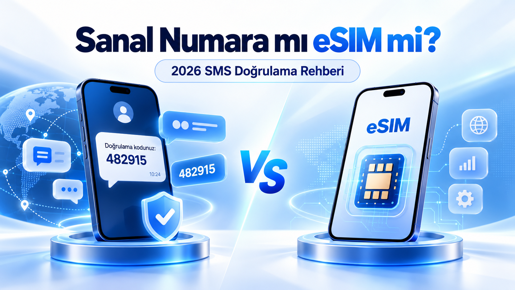 Sanal Numara mı eSIM mi? 2026 Karşılaştırma | Onayla.com